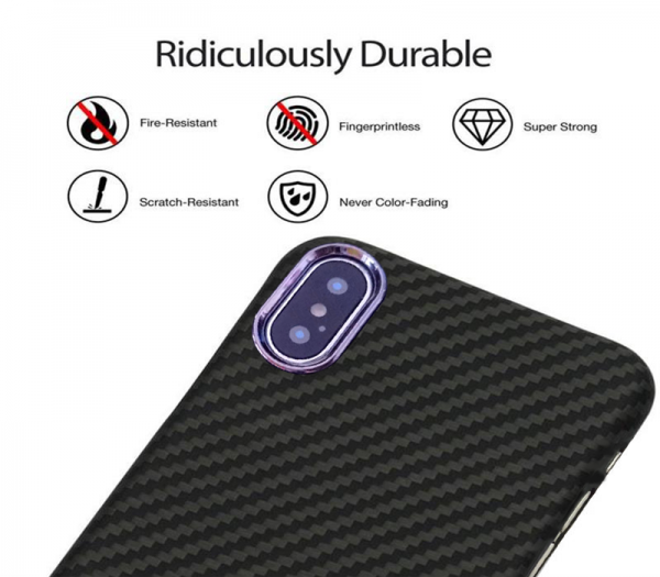Aramid Case for iPhone X Wireless Charging Lens Protection CL CARBONLIFE